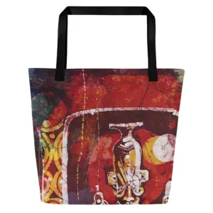 Batik Series Print - Large Tote Bag - Neigbours