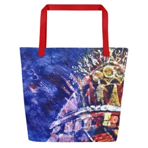 Batik Series Print - Large Tote Bag - Ijele - Image 2