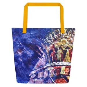 Batik Series Print - Large Tote Bag - Ijele - Image 3