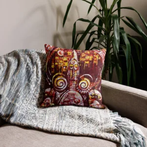Batik Series Print - Premium Pillow - Devotees - Image 2