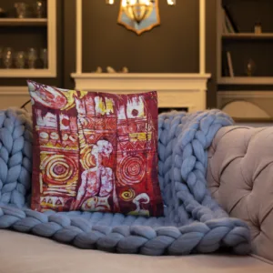 Batik Series Print - Premium Pillow - Ikemefuna - Image 4