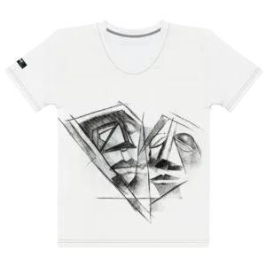Charcoal Print - Women's T-shirt (Dual Perspectives)