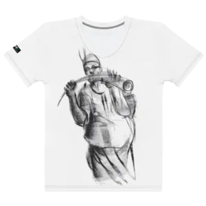 Charcoal Print - Women's T-shirt (The Hornblower)