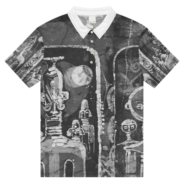 Monochromatic Batik Print – Men’s slim fit polo (Neigbours)